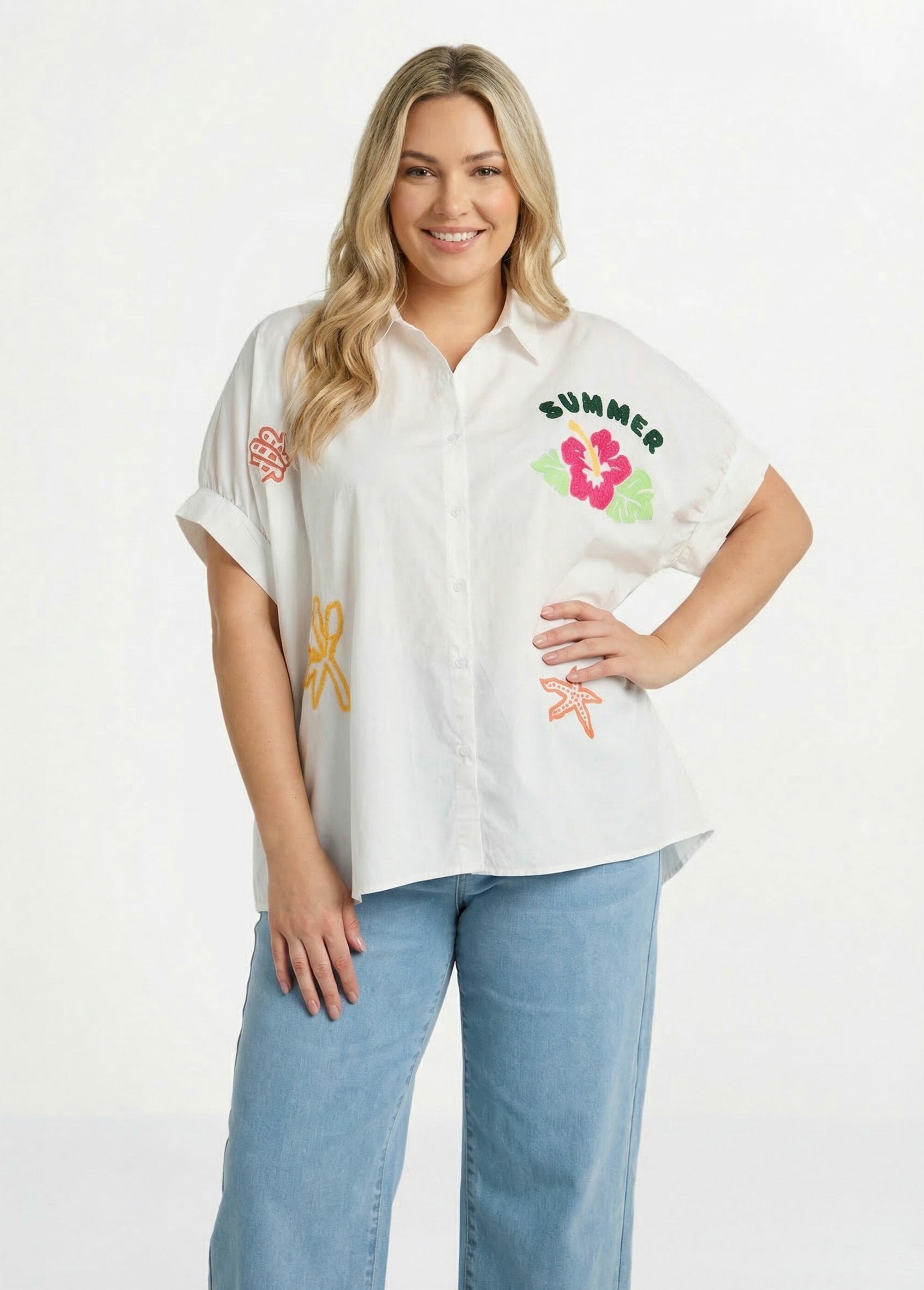 Plain_blouse_with_summer-themed_embroidery_White_and_multicolored_FA1_curvy