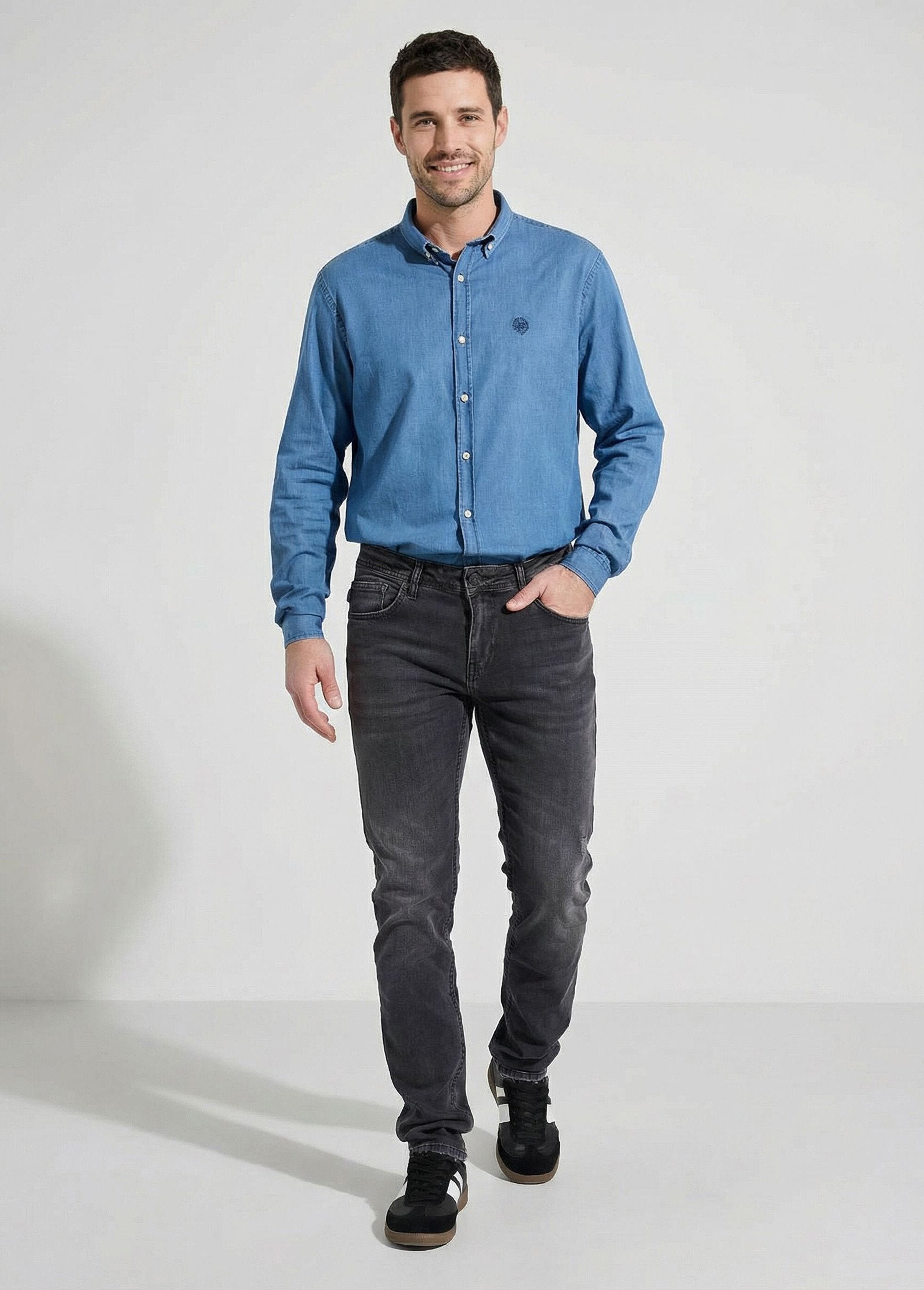 Straight_5-pocket_stretch_denim_jeans_Charcoal_grey_SF1_slim