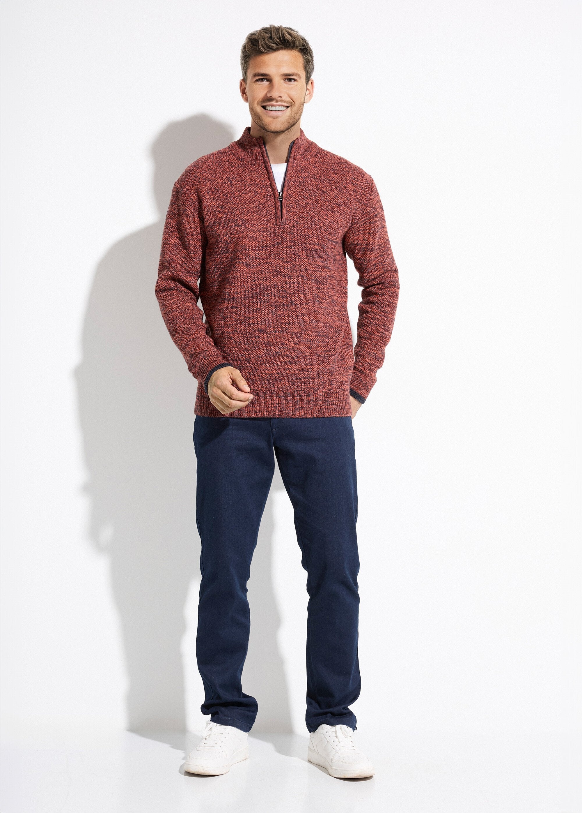 High-neck_zipped_sweater_in_heathered_wool_knit_Brick_SF1_slim