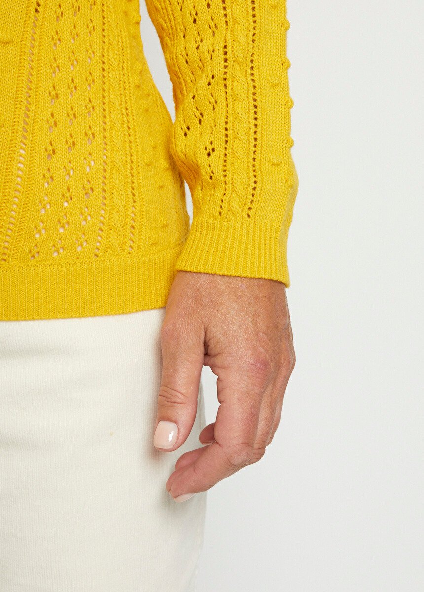 Round_neck_openwork_knit_sweater_and_balls_Honey_DE2_slim