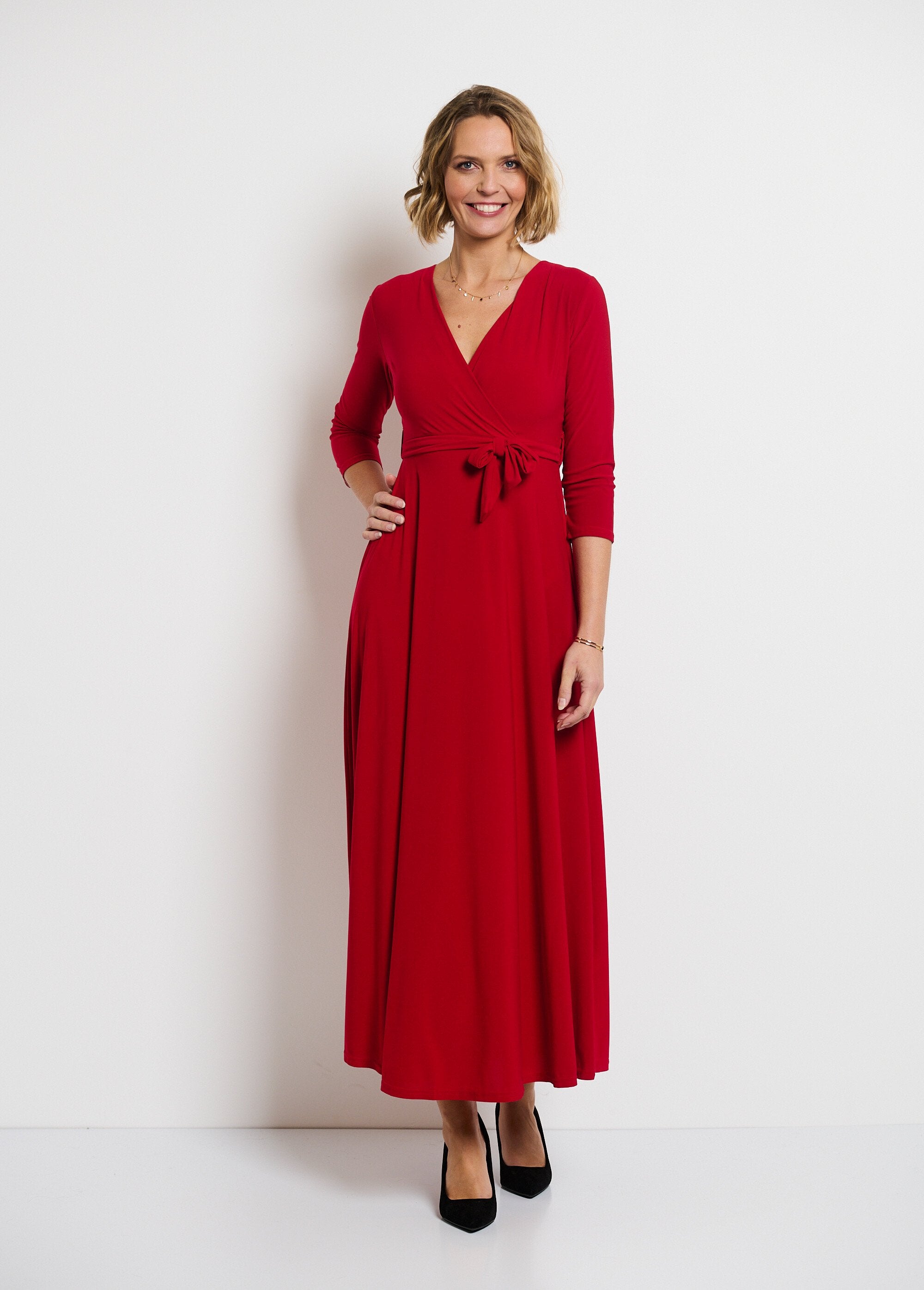Long_wrap_dress_in_stretchy_knit_Red_SF1_slim