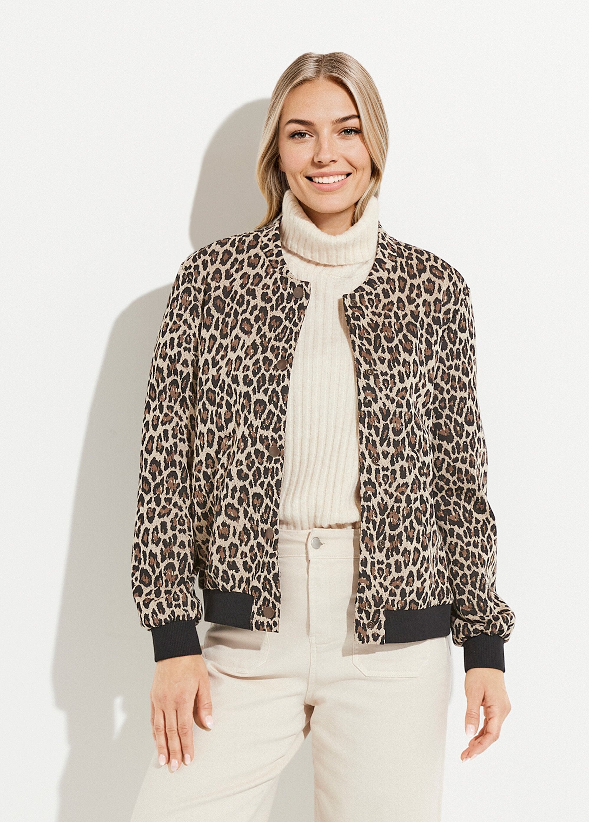 Bomber-style_animal_skin_print_snap-fastening_jacket_Beige_and_black_FA1_slim