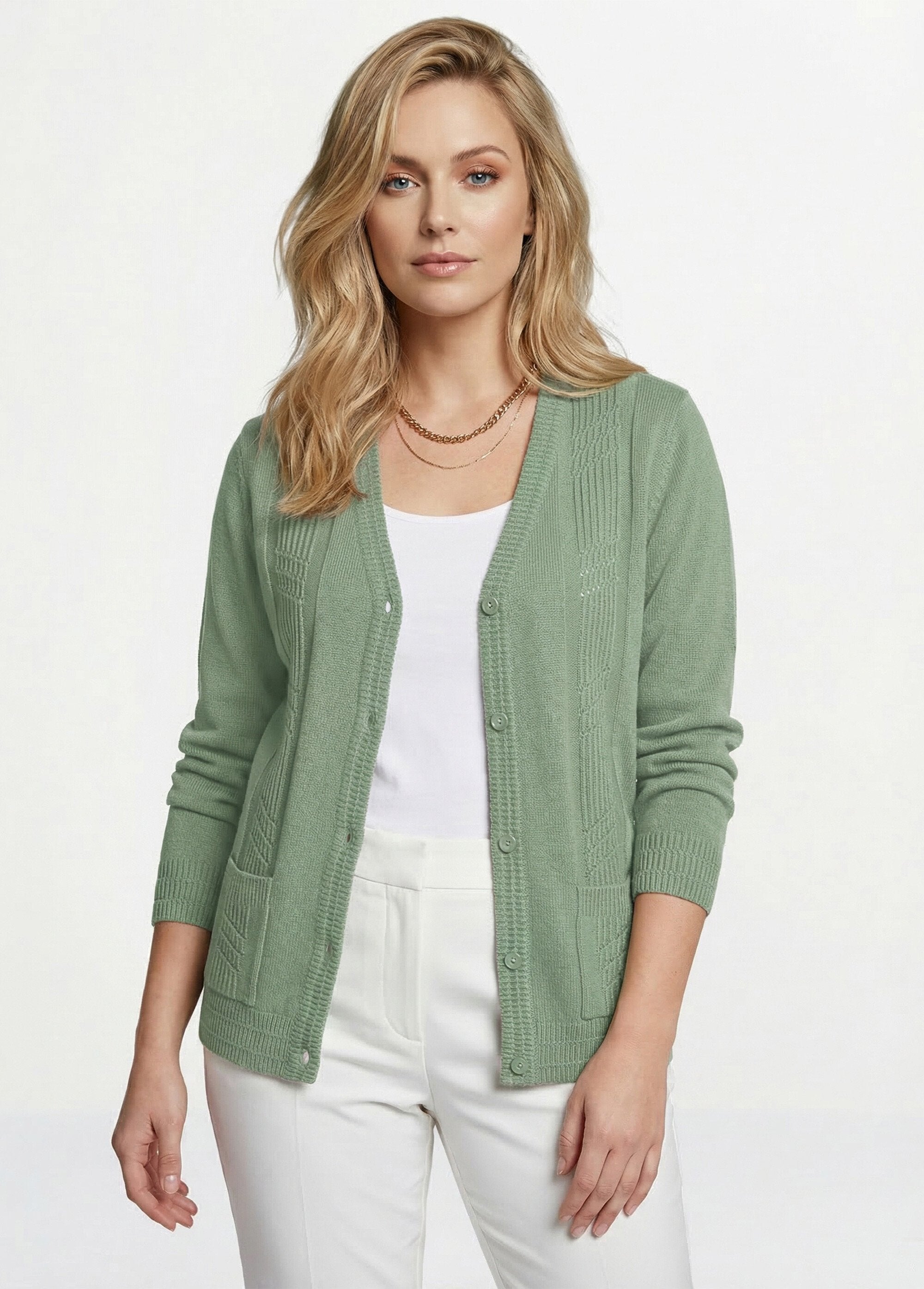 Long-sleeved_buttoned_cardigan_Green_FA1_slim