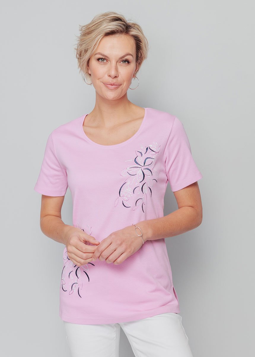 Long_t-shirt_with_placed_flower_embroidery_Pink_FA1_slim