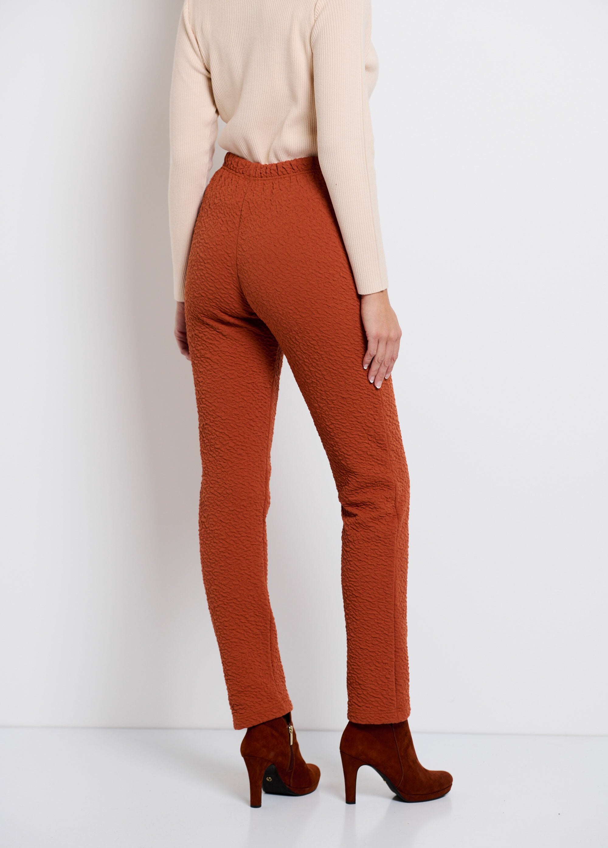 Plain_or_two-tone_stretchy_elasticated_waist_leggings_Brick_uni_DO1_slim