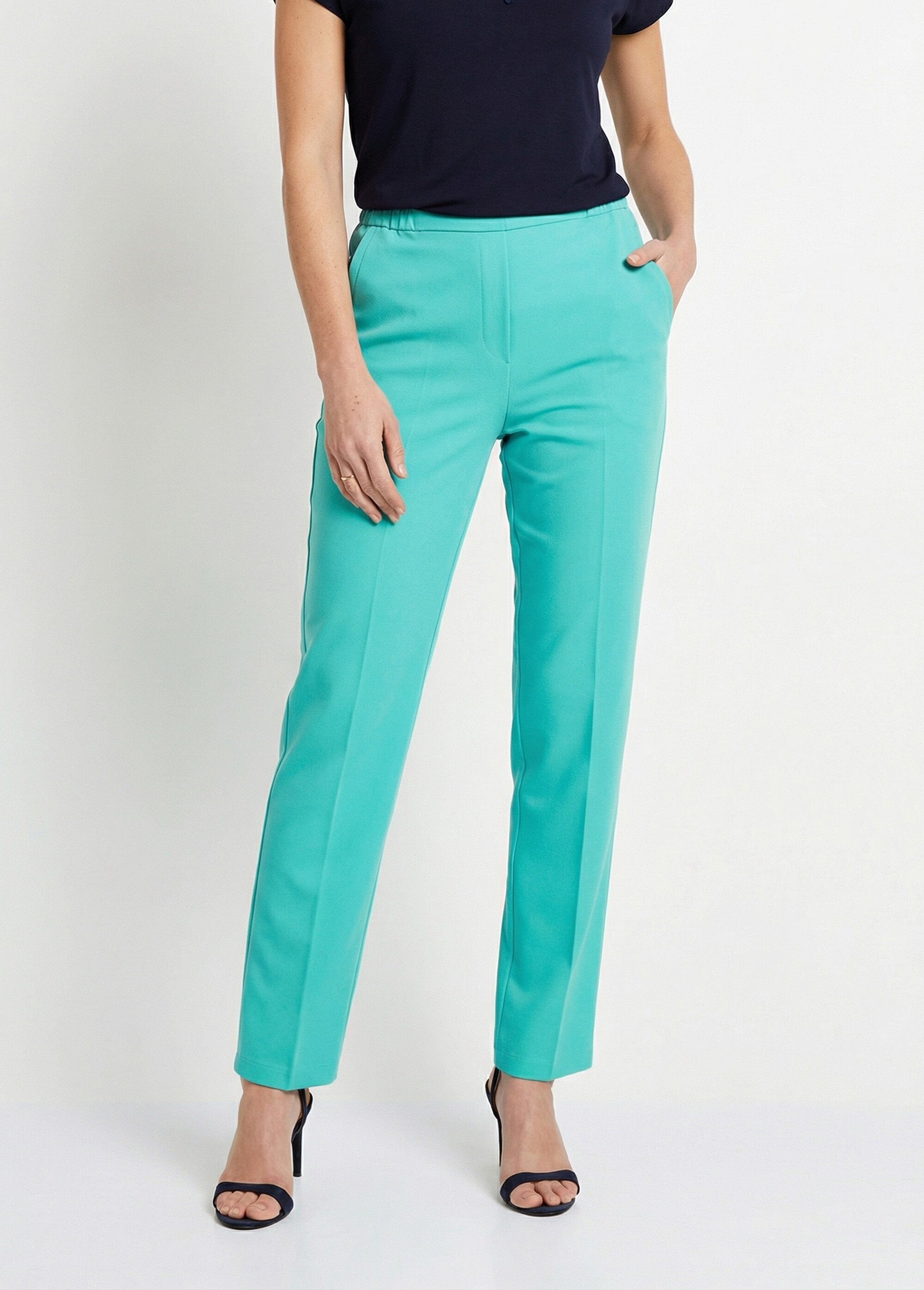 Straight_pants_with_semi-elasticated_waist_Green_FA1_slim