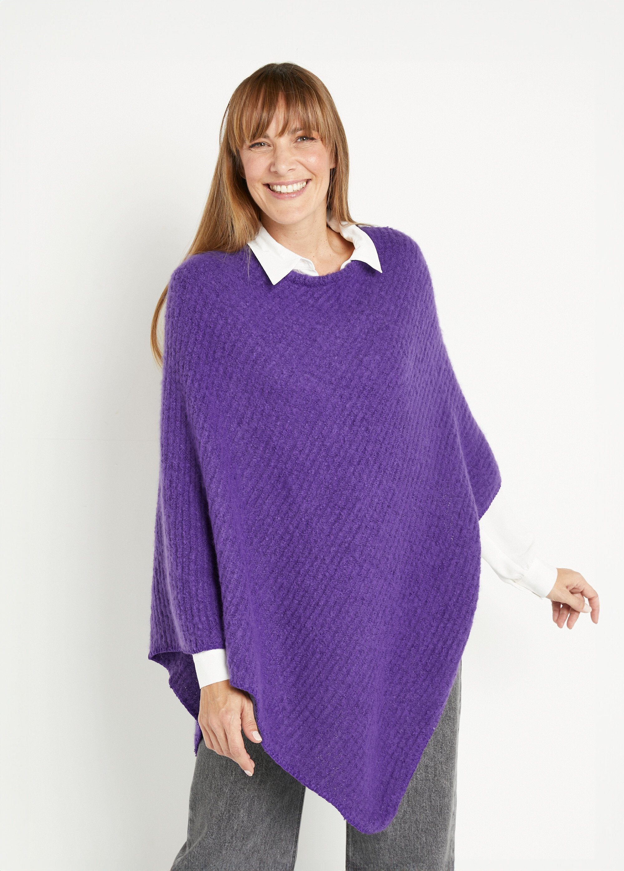 Poncho_en_maille_mousseuse_chaude_Violet_FA1_slim