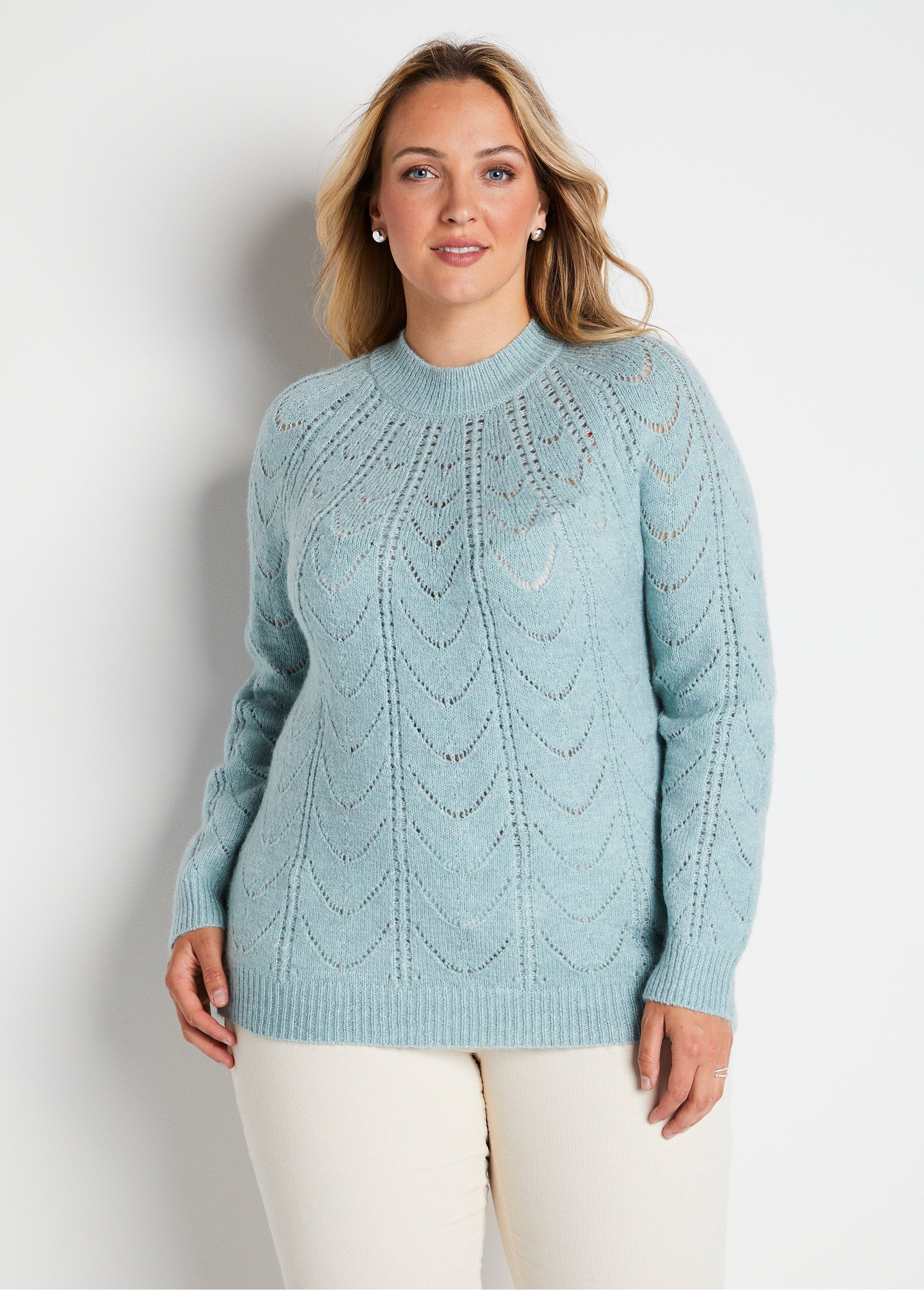 Round_neck_openwork_heathered_knit_sweater_Aqua_FA1_curvy