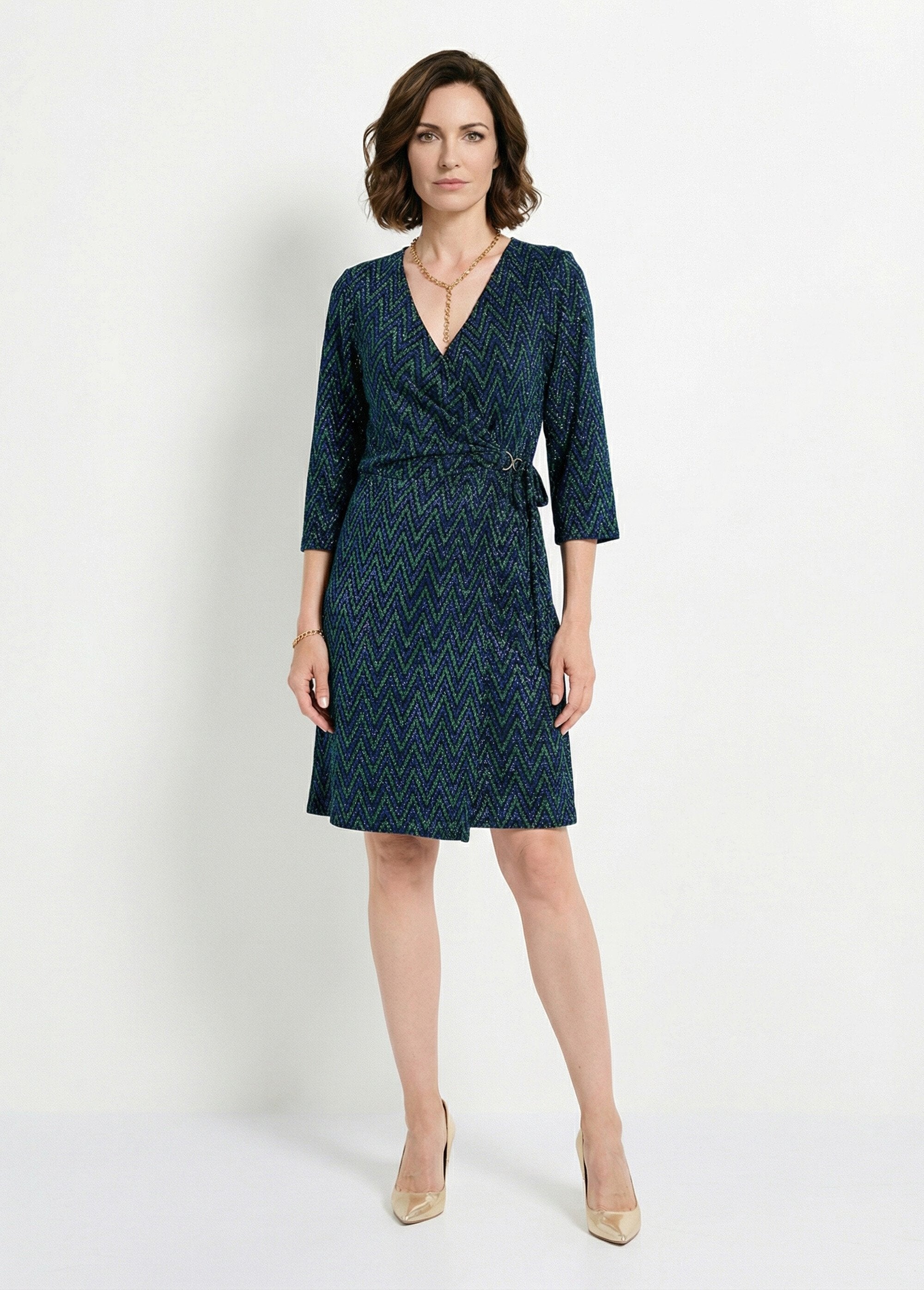 Short_wrap_dress_in_shiny_printed_knit_Blue_and_green_FA1_slim