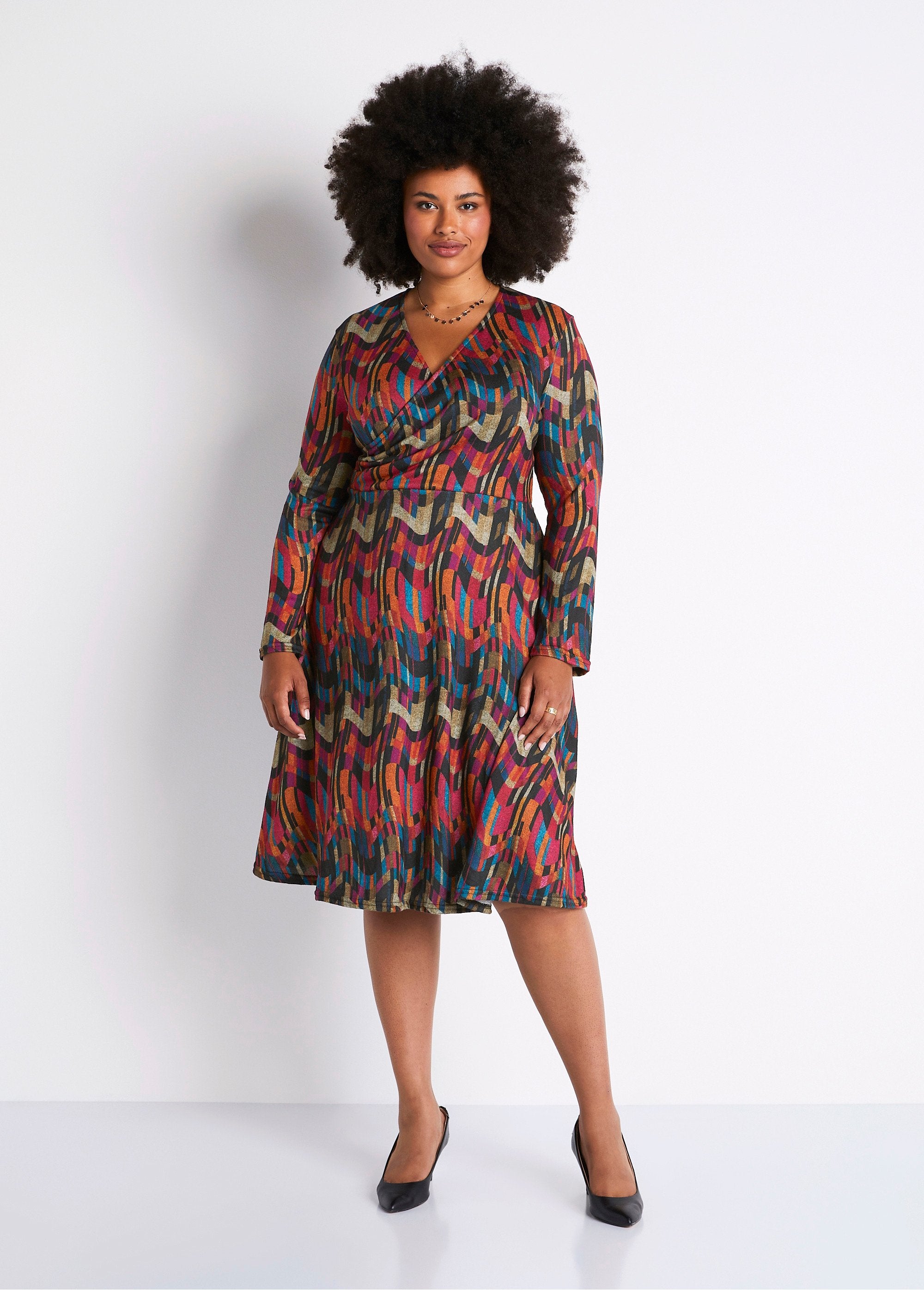 Printed_wrap-effect_mid-length_dress_Plum_and_honey_imp_FA1_curvy