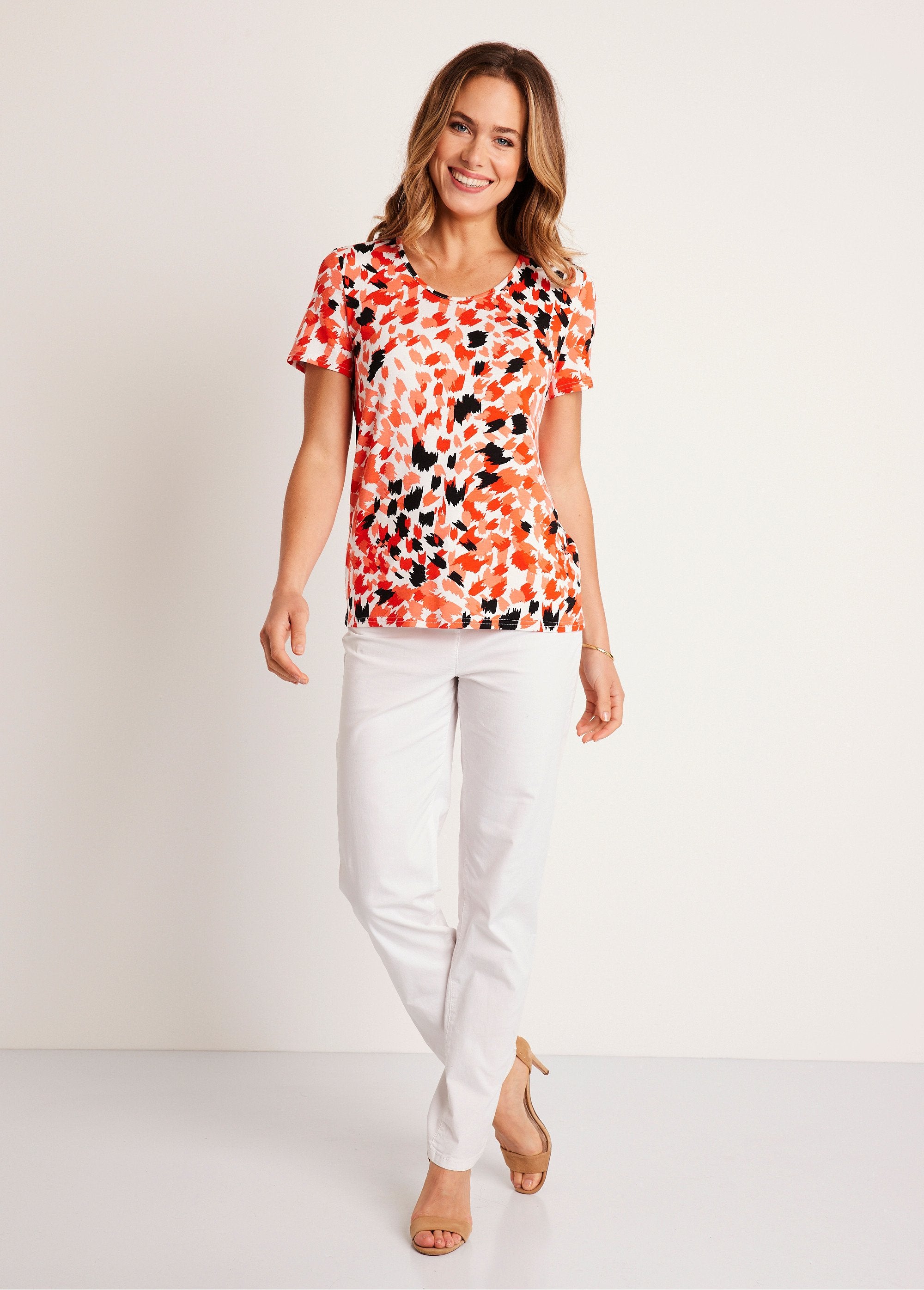 Short-sleeved_printed_cropped_t-shirt_Coral_SF1_slim