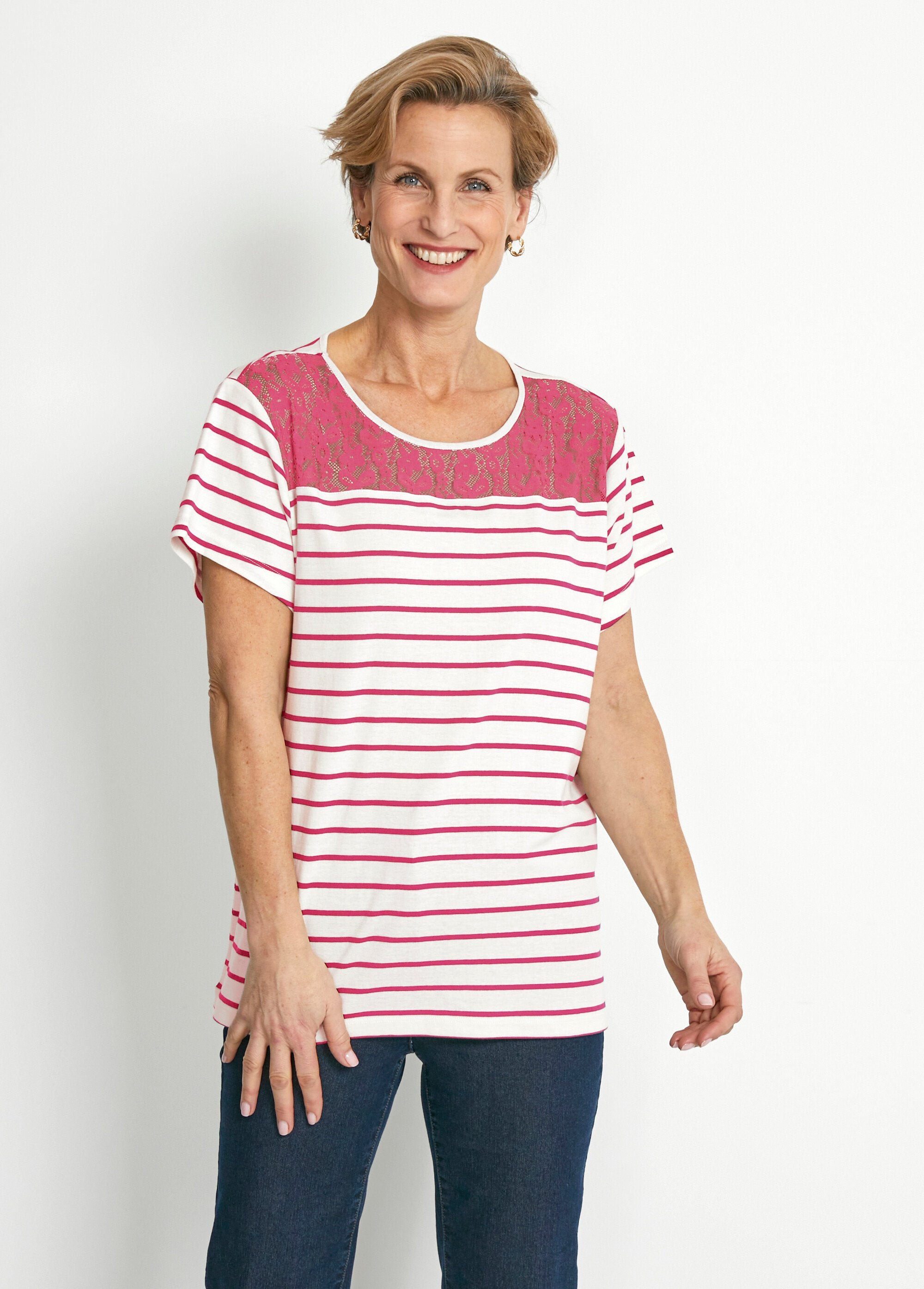 Striped_short_sleeve_lace_t-shirt_Raspberry_and_ecru_FA1_slim