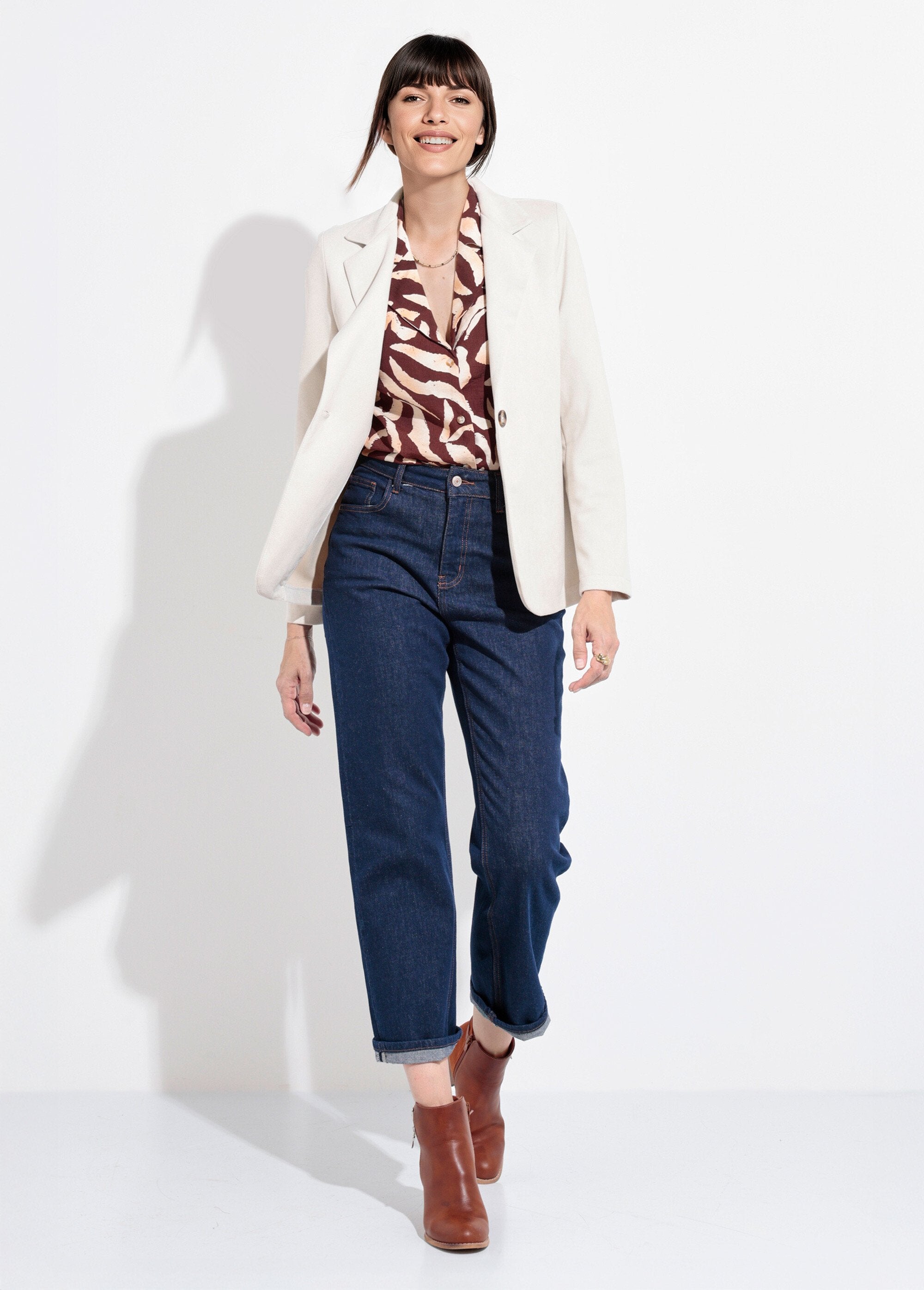 Veste_col_tailleur_1_bouton_twill_souple_Ecru_SF1_slim