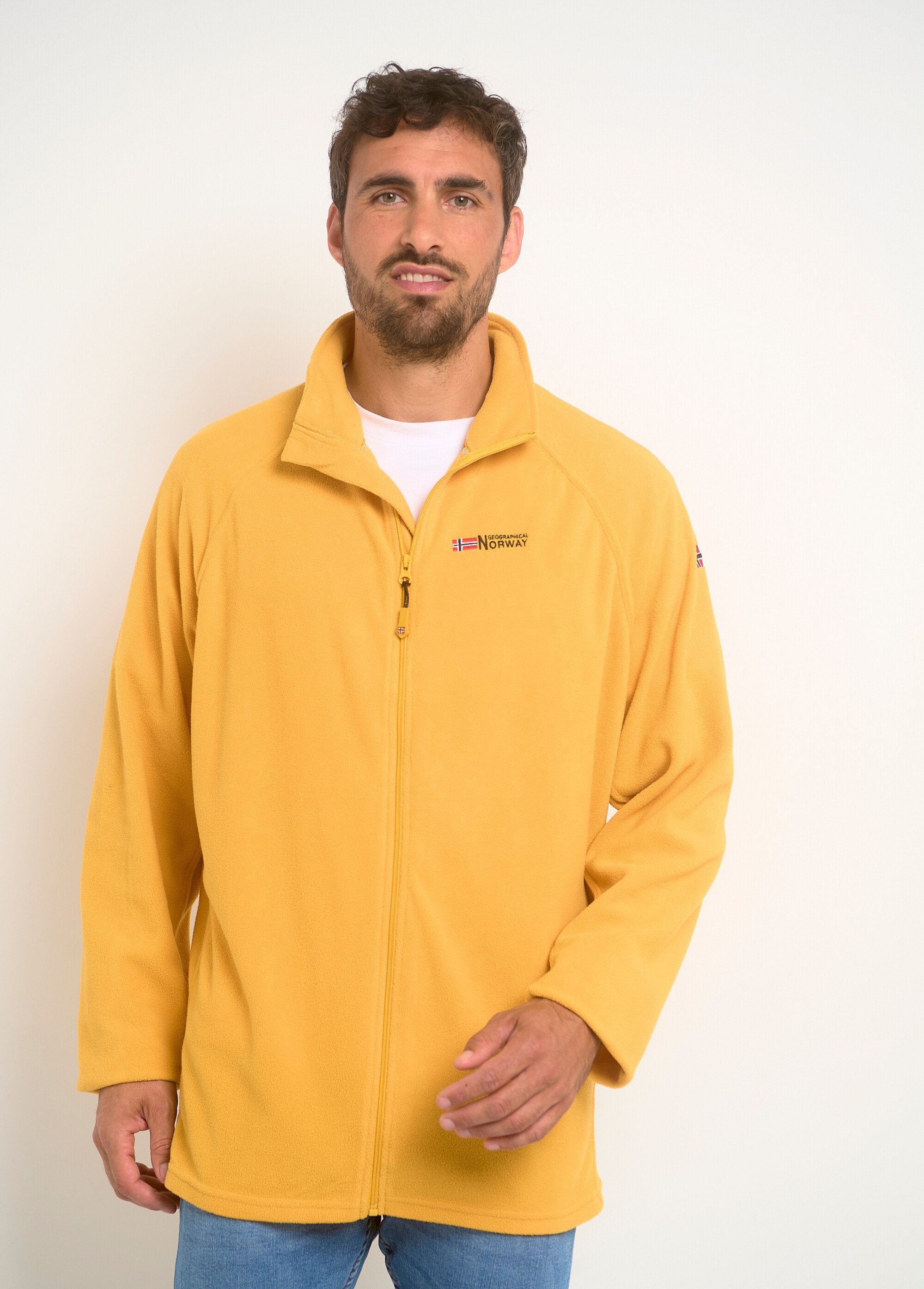 Warm_fleece_jacket_with_stand-up_collar_Mustard_FA1_slim