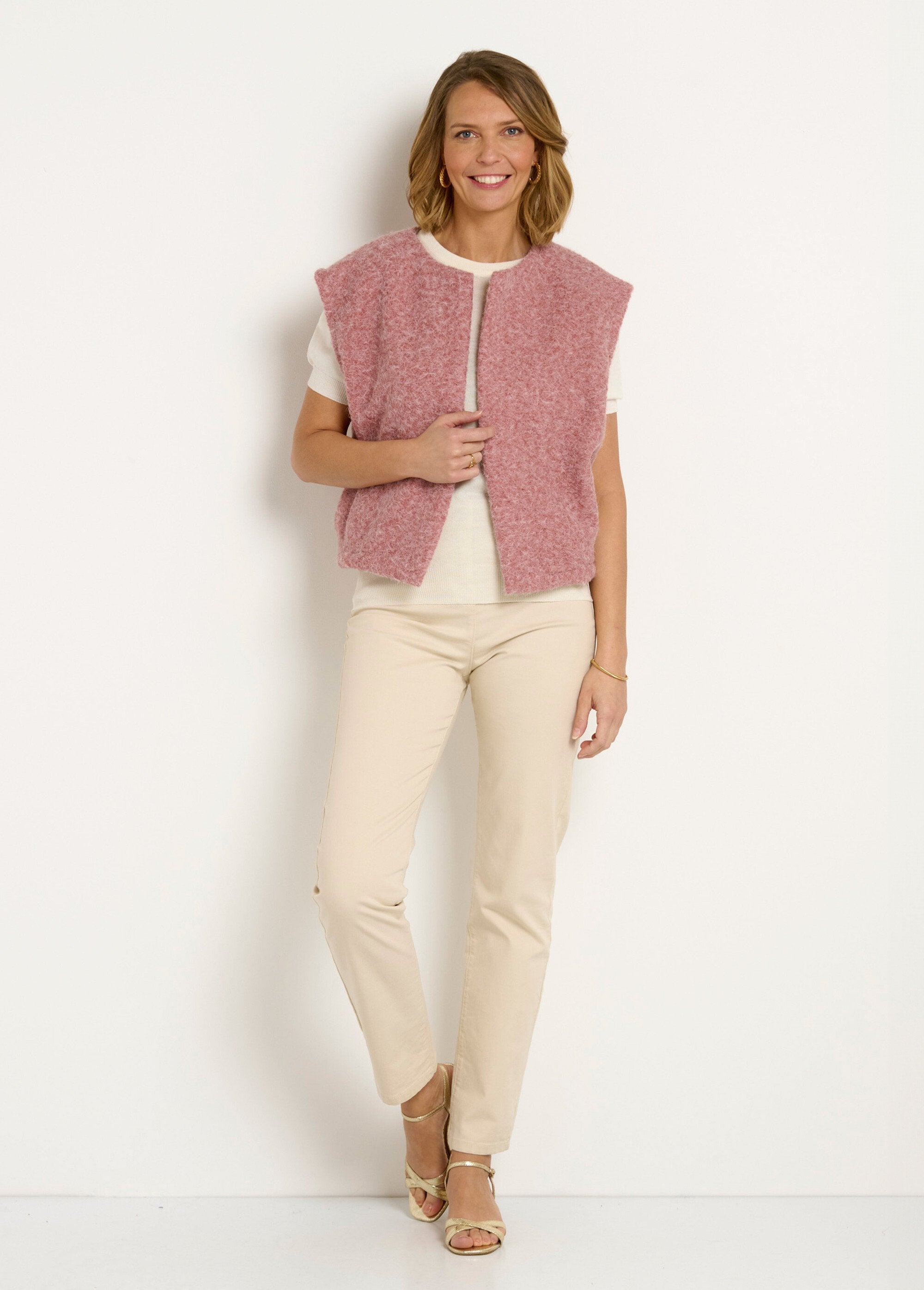 Veste_sans_manches_aspect_laineux_Rose_nude_SF1_slim